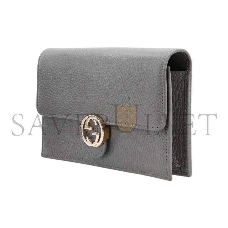 GUCCI DOLLAR CALFSKIN INTERLOCKING G CHAIN WALLET 510314 (20*13*6cm)