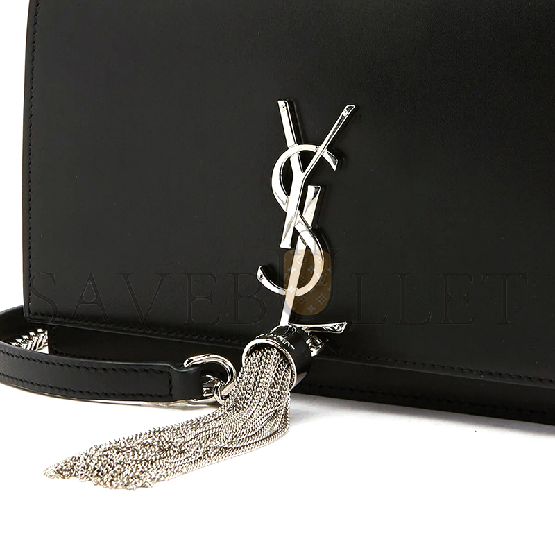 YSL KATE TASSEL SILVER CHAIN CHAIN CROSSBODY BAG 452159C150N1000 (24*14*5cm)