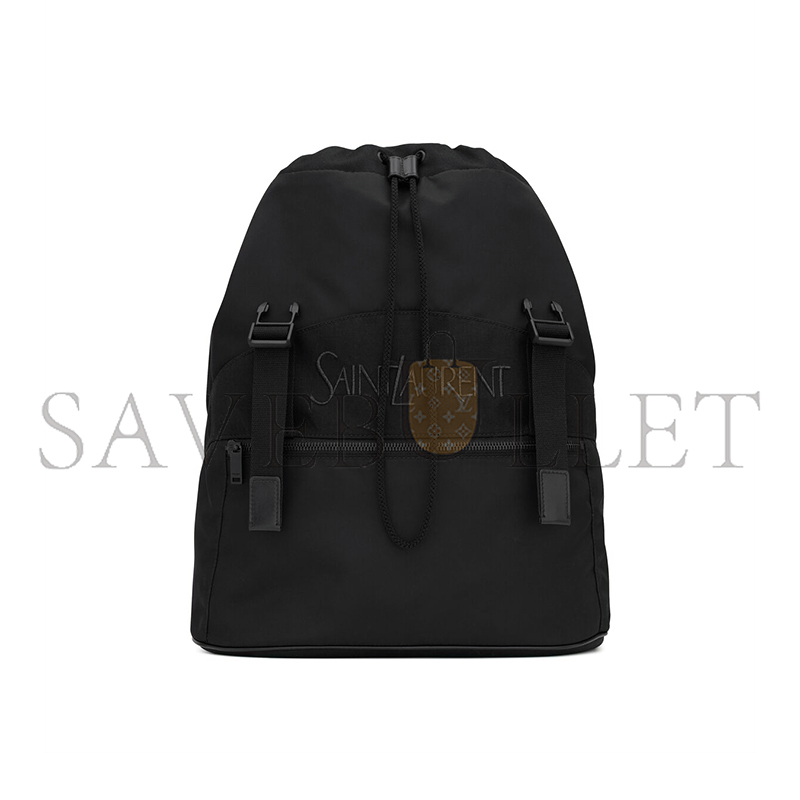 YSL SAINT LAURENT BACKPACK IN ECONYL® AND VEGETABLE-TANNED LEATHER 756285FACEO1000 (45*44*24cm)