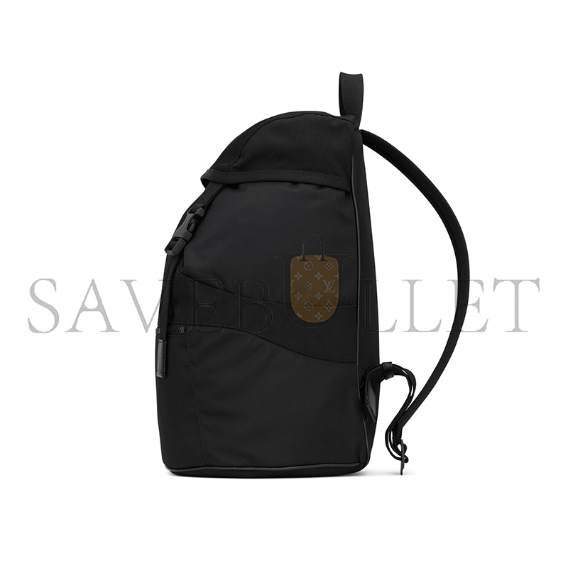 YSL SAINT LAURENT BACKPACK IN ECONYL® AND VEGETABLE-TANNED LEATHER 756285FACEO1000 (45*44*24cm)
