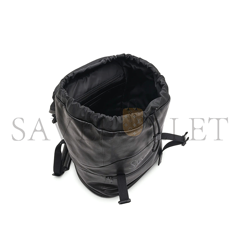 YSL EMBOSSED LEATHER DRAWSTRING BACKPACK 401232070838 (45*44*24cm)