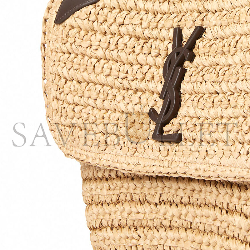 YSL NIKI RAFFIA SHOULDER BAG IN BEIGE 098096618922 (21*16*7.5cm)