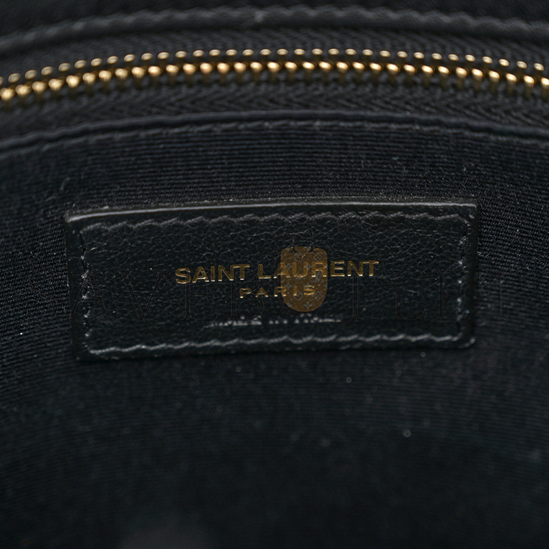 YSL NIKI RAFFIA SHOULDER BAG IN BLACK 1550433 (21*16*7.5cm)