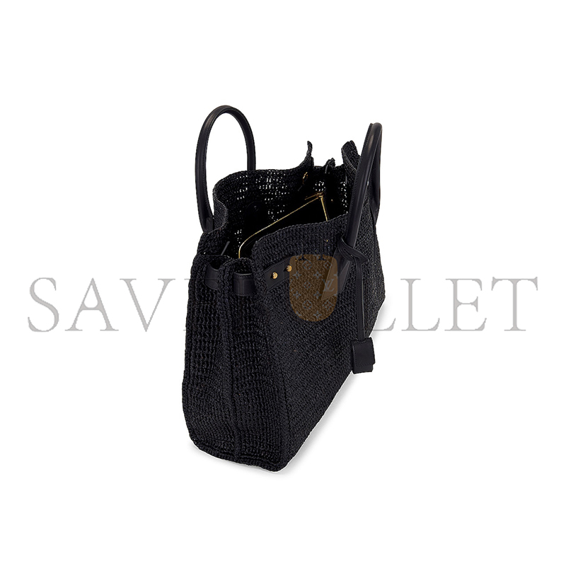 YSL SAC DE JOUR SUPPLE IN RAFFIA AND LEATHER-MEDIUM 751499GAADY1000 (41*28*13cm)