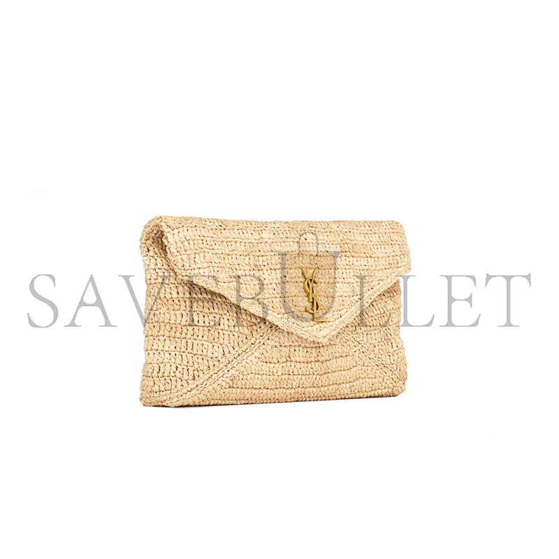 YSL CASSANDRE LARGE ENVELOPE POUCH IN RAFFIA 786074GAAEX2080 (29.5*18*4.5cm) YSL CASSANDRE LARGE ENVELOPE POUCH IN RAFFIA 786074GAAEX2080 (29.5*18*4.5cm)