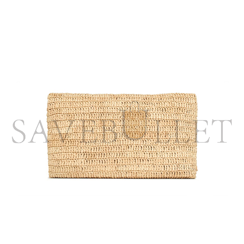 YSL CASSANDRE LARGE ENVELOPE POUCH IN RAFFIA 786074GAAEX2080 (29.5*18*4.5cm) YSL CASSANDRE LARGE ENVELOPE POUCH IN RAFFIA 786074GAAEX2080 (29.5*18*4.5cm)