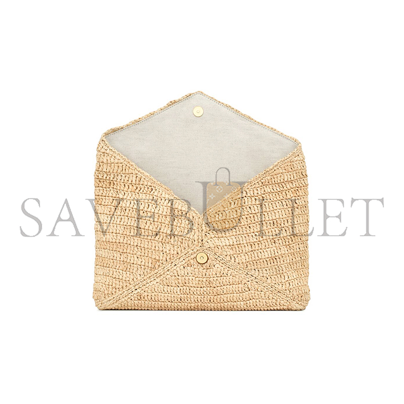 YSL CASSANDRE LARGE ENVELOPE POUCH IN RAFFIA 786074GAAEX2080 (29.5*18*4.5cm) YSL CASSANDRE LARGE ENVELOPE POUCH IN RAFFIA 786074GAAEX2080 (29.5*18*4.5cm)