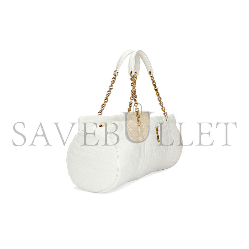 YSL GLORIA QUILTED TRAVEL BAG WHITE 757209FAC8J1916 (42*18*18cm)