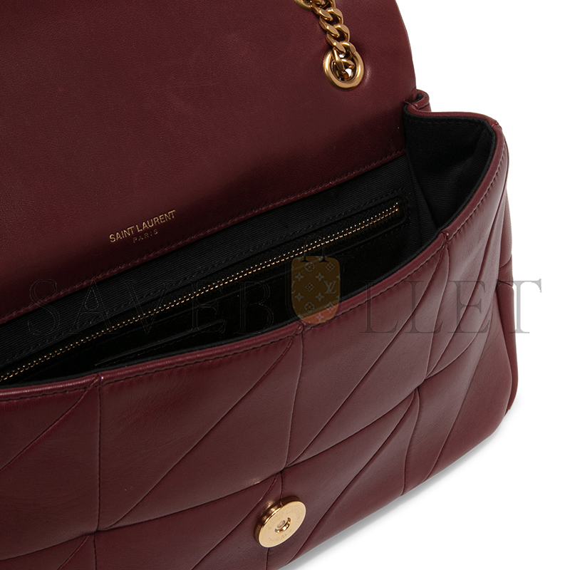 YSL JAMIE 4.3 SHOULDER BAG QUILTED LEATHER DARK RED 515821COP676475 (25*15*7.5cm)
