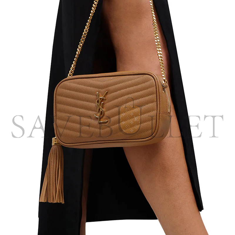 YSL LOU MINI BAG IN MATELASSÉ GRAIN DE POUDRE EMBOSSED LEATHER 39580966977617 (19*10.5*5cm)