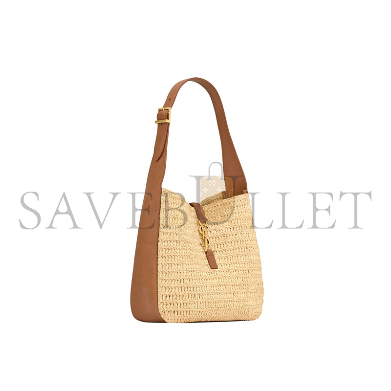 YSL LE 5 À 7 SUPPLE SMALL IN RAFFIA AND LEATHER 823812GAAEZ2791 (22*22*9cm) YSL LE 5 À 7 SUPPLE SMALL IN RAFFIA AND LEATHER 823812GAAEZ2791 (22*22*9cm)