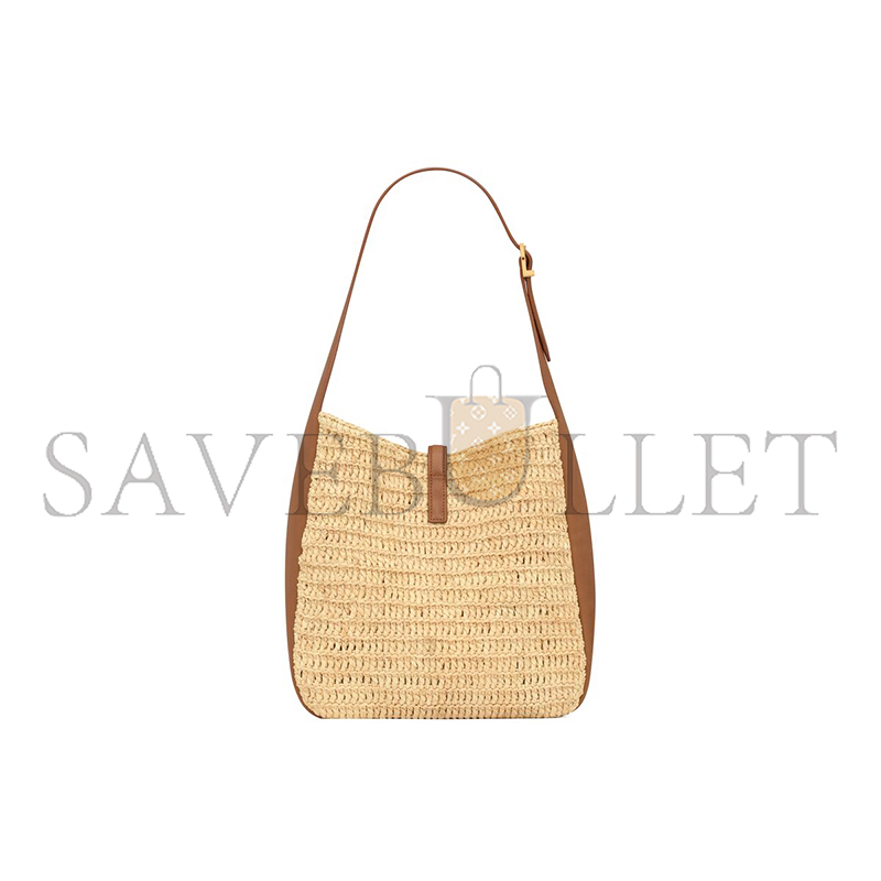 YSL LE 5 À 7 SUPPLE SMALL IN RAFFIA AND LEATHER 823812GAAEZ2791 (22*22*9cm) YSL LE 5 À 7 SUPPLE SMALL IN RAFFIA AND LEATHER 823812GAAEZ2791 (22*22*9cm)