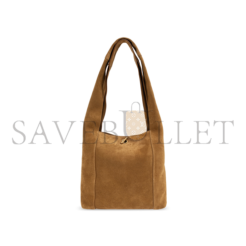 YSL SUEDE HOBO SHOULDER BAG 'BISCUIT BROWN' 773686AAC2F9851 (27*27*8cm)