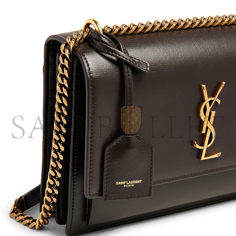 YSL SUNSET MEDIUM CHAIN BAG IN SMOOTH LEATHER 442906D420W2050 (22*8*16cm)