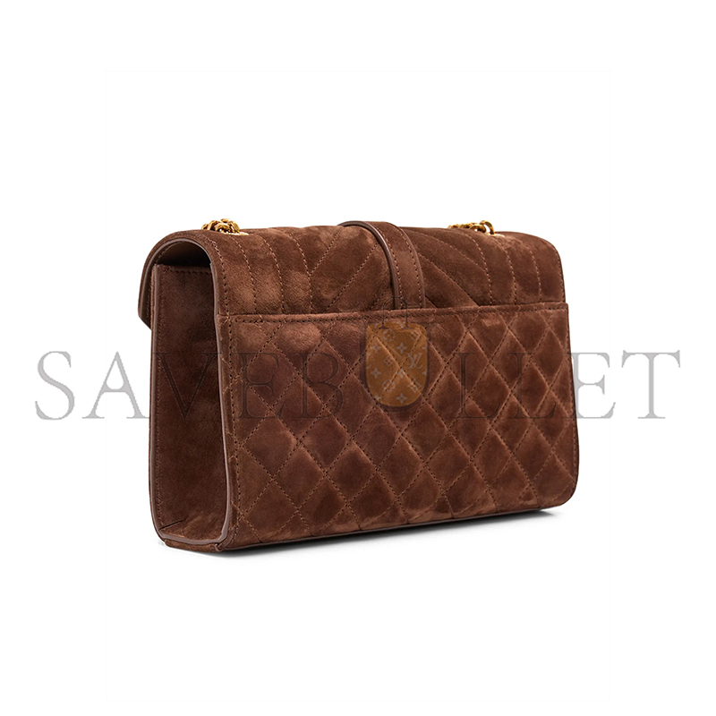 YSL ENVELOPE SMALL BAG IN SUDE SHOULDER BAG 401231603266 (21*13*6cm)