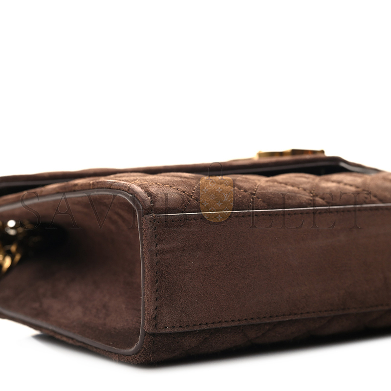 YSL ENVELOPE MEDIUM CHAIN BAG IN SUDE SHOULDER BAG 4872061557025 (24*17.5*6cm)