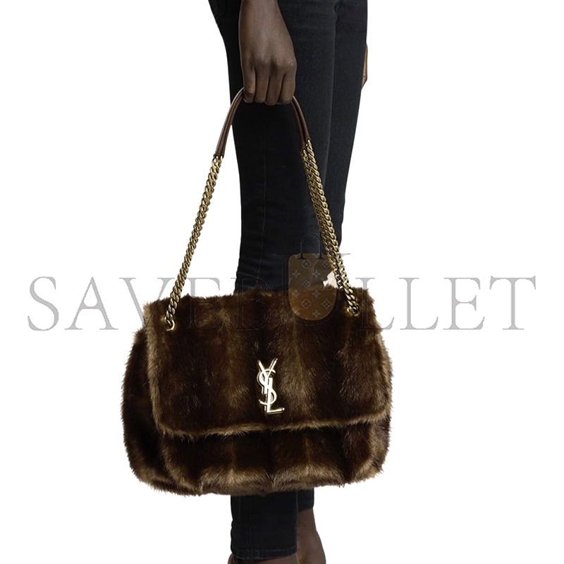 YSL NIKI LARGE IN SHEARLING 498830386968 (32*23*9cm)