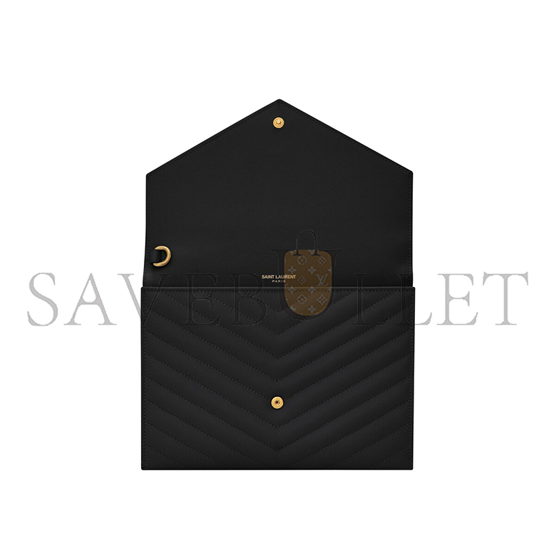 YSL CASSANDRE MATELASSÉ FLAP POUCH IN GRAIN DE POUDRE LEATHER 617662BOW011000 (21*16*3cm)