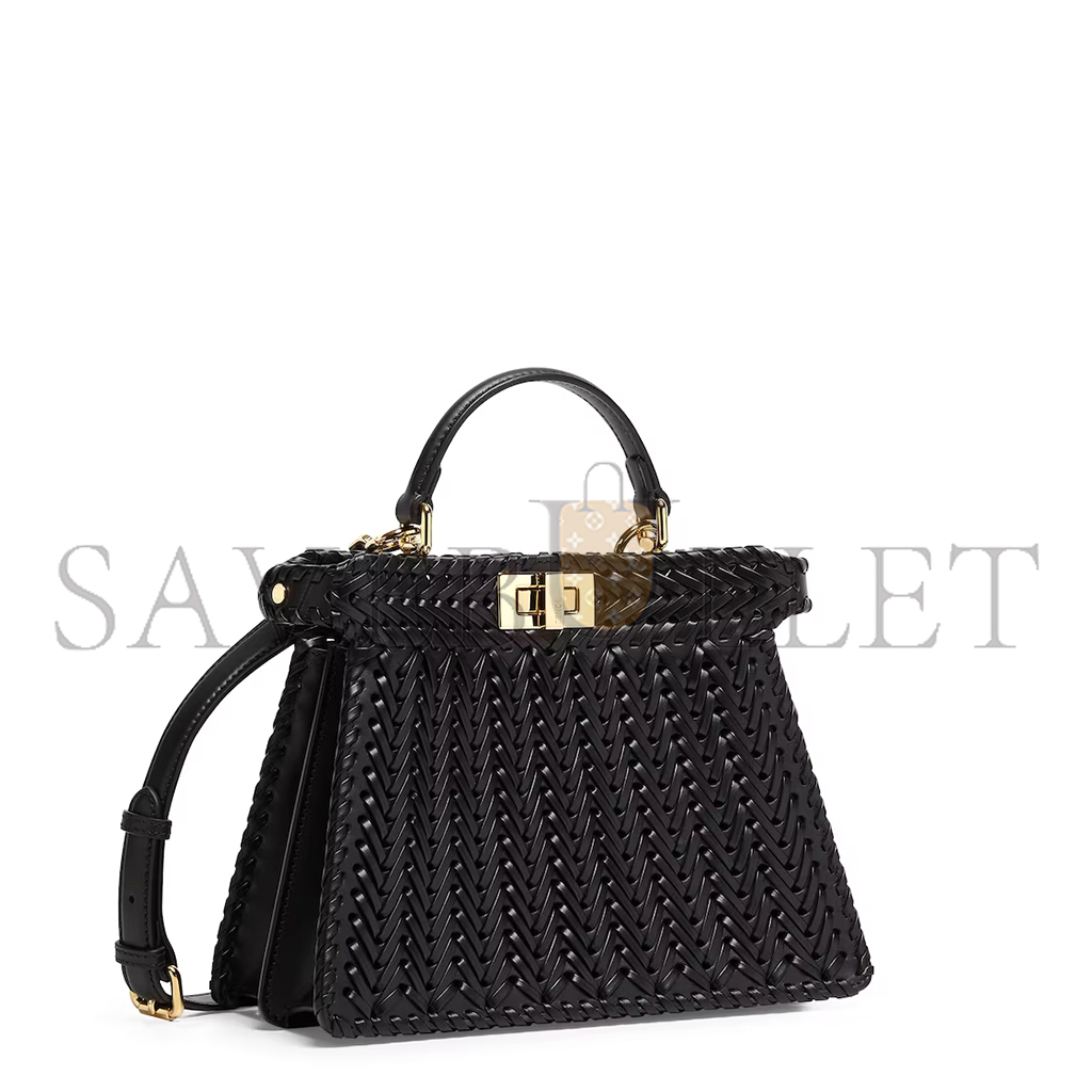 FENDI PEEKABOO ISEEU  BRAIDED LEATHER BAG 8BN327ANX8F0KUR (33*25*13cm)