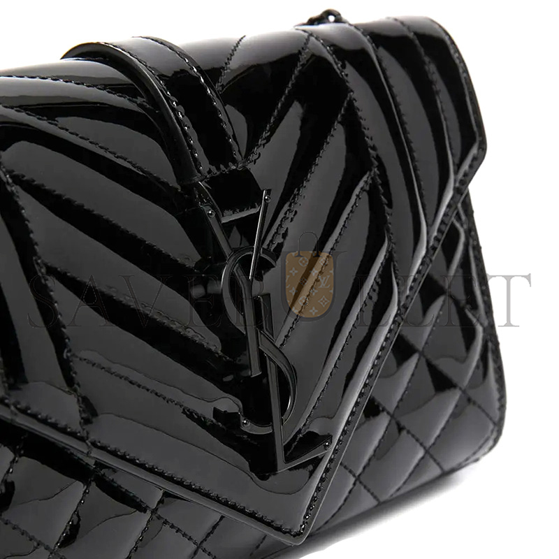 YSL ENVELOPE SMALL IN PATENT LEATHER 6001950UFV81000 (21*13*6cm)
