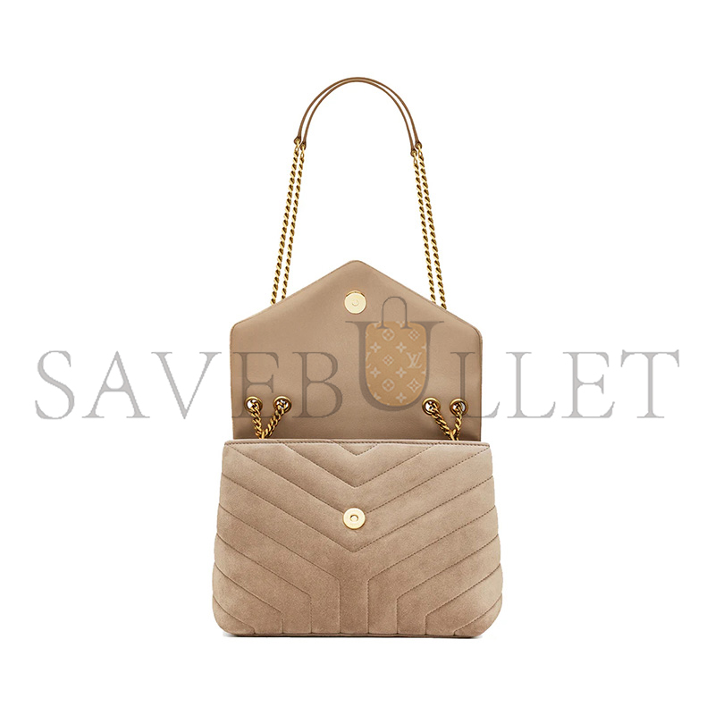 YSL LOULOU SMALL CHAIN BAG IN SUEDE 4946991U8612346 (23*17*9cm)