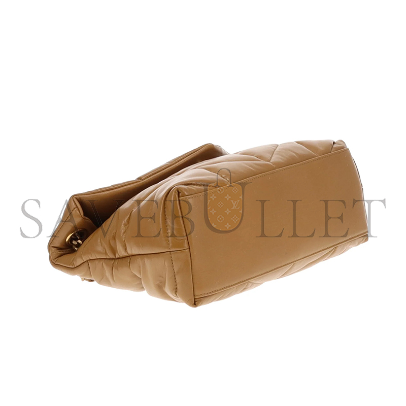 YSL PUFFER SMALL IN CRINKLED GLOSSED-LEATHER 577476452256 (29*17*11cm)