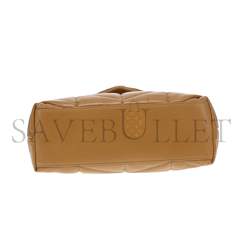 YSL PUFFER SMALL IN CRINKLED GLOSSED-LEATHER 577476452256 (29*17*11cm)