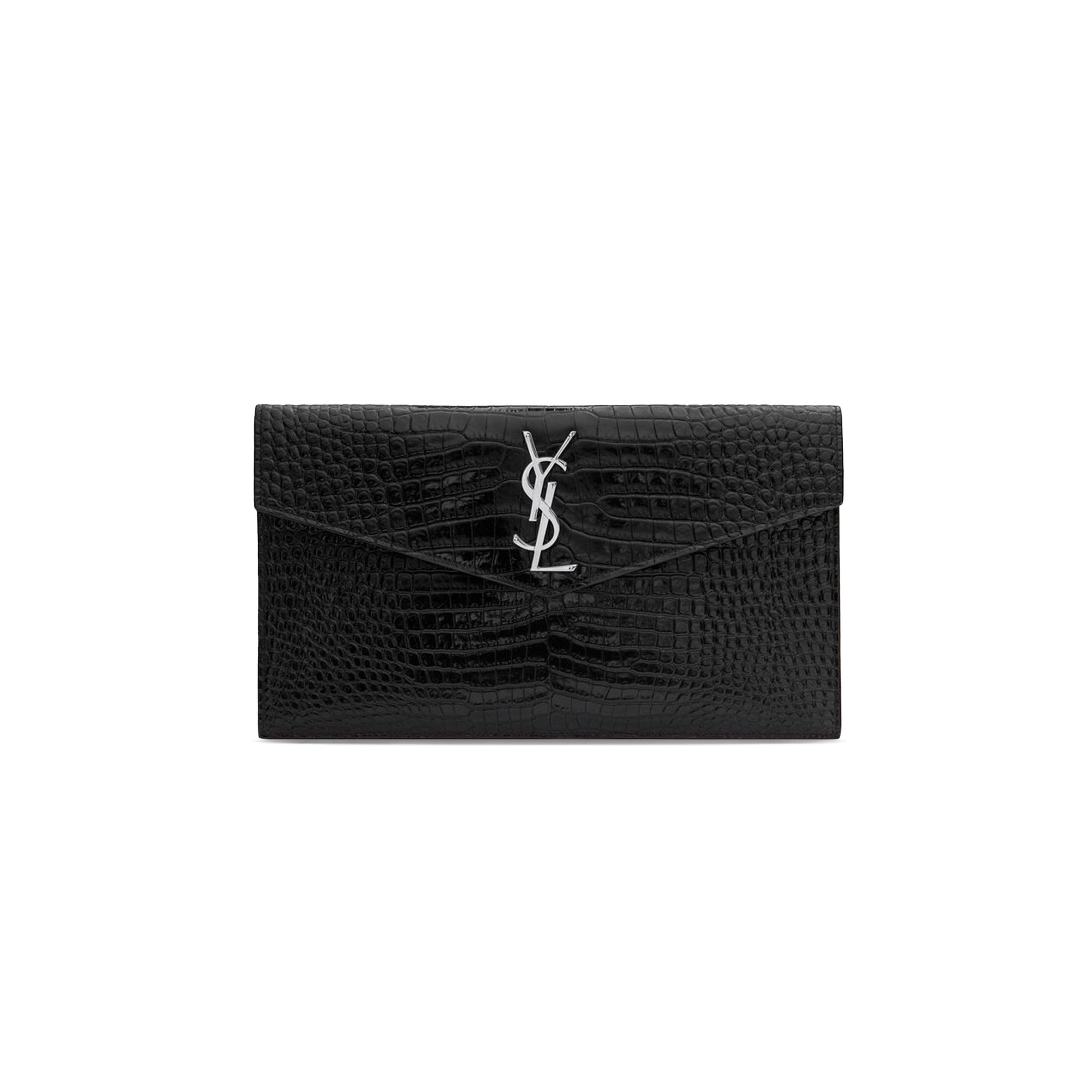 YSL UPTOWN POUCH IN CROCODILE-EMBOSSED SHINY LEATHER 565739DND0N1000 (27*16*2cm) YSL UPTOWN POUCH IN CROCODILE-EMBOSSED SHINY LEATHER 565739DND0N1000 (27*16*2cm)