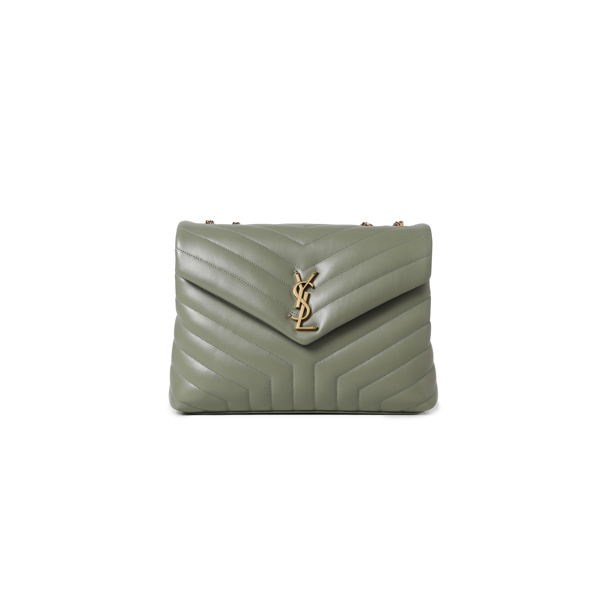 YSL LOULOU MEDIUM CHAIN BAG IN QUILTED LEATHER 487216232045 (32*22*12cm)