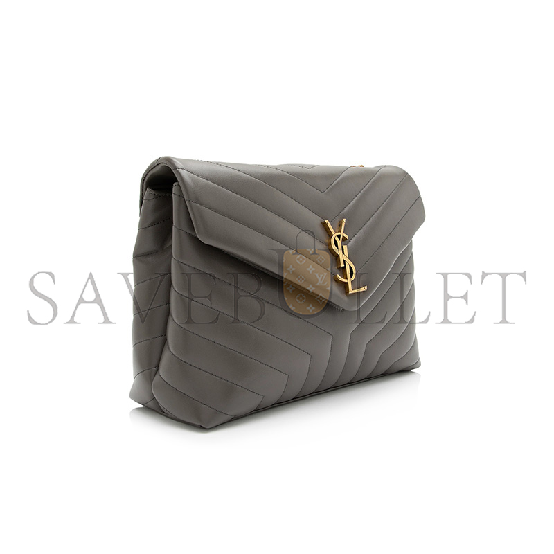 YSL LOULOU MEDIUM CHAIN BAG IN QUILTED LEATHER(32*22*12cm)