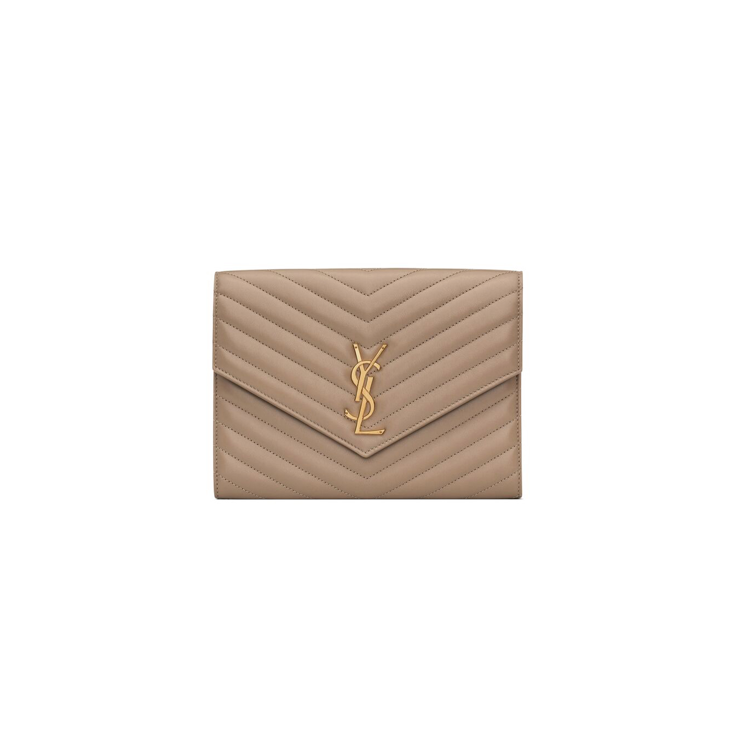 YSL CASSANDRE MATELASSÉ FLAP POUCH IN LAMBSKIN 759533AAA441722 (21*16*3cm) YSL CASSANDRE MATELASSÉ FLAP POUCH IN LAMBSKIN 759533AAA441722 (21*16*3cm)