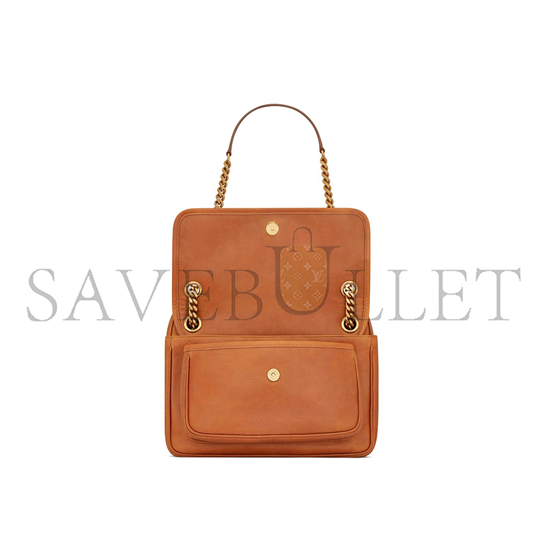 YSL NIKI MEDIUM CALFSKIN CAMERA SHOULDER BAG IN SMOOTH LEATHER 7125200HH0W2544 (26*19*13cm)