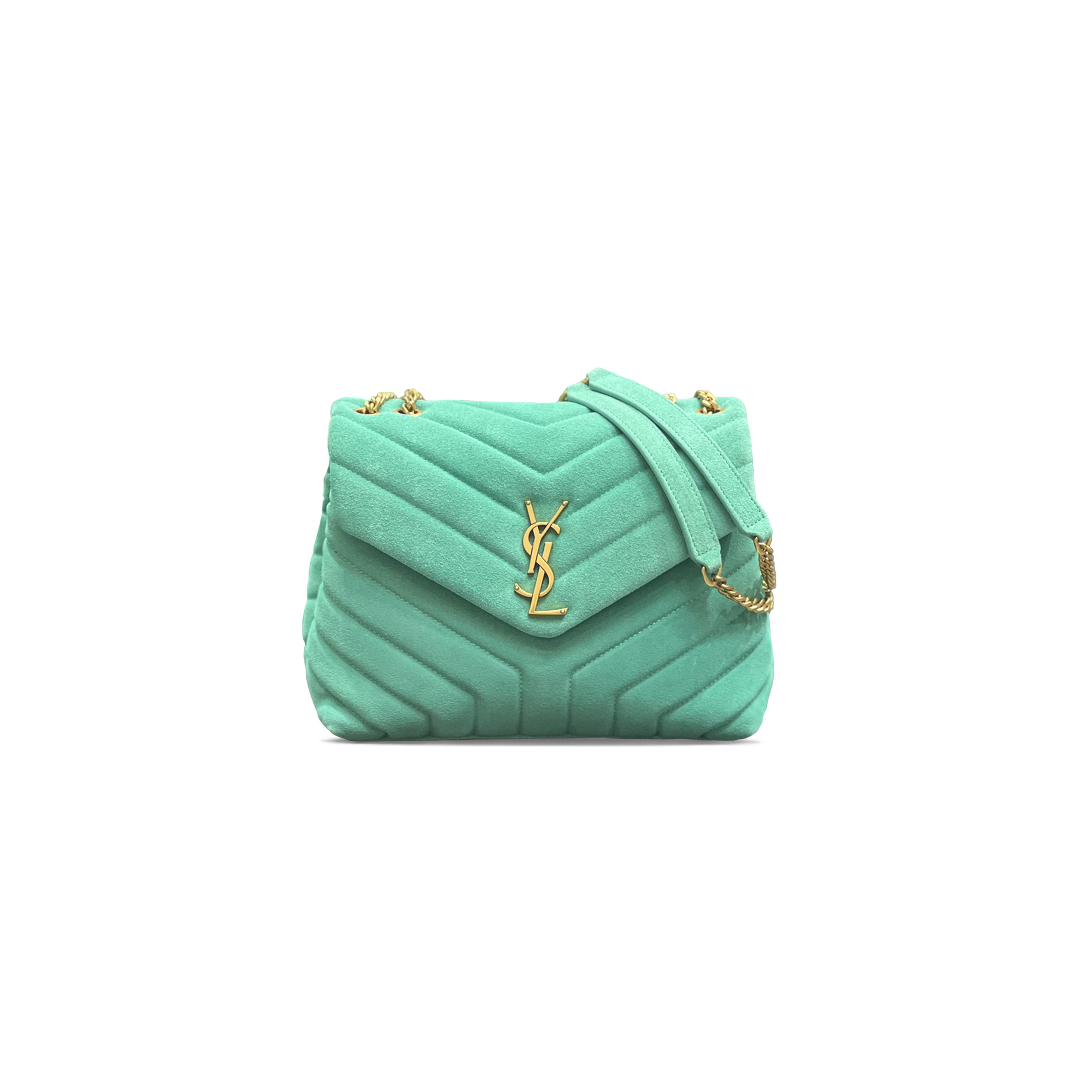 YSL LOULOU SMALL CHAIN BAG IN SUEDE 494699300587 (23*17*9cm)