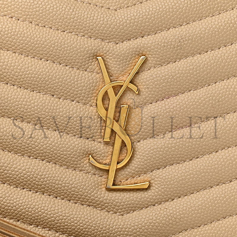 YSL LOU MINI BAG IN MATELASSÉ GRAIN DE POUDRE EMBOSSED LEATHER 585040260141 (19*10.5*5cm)