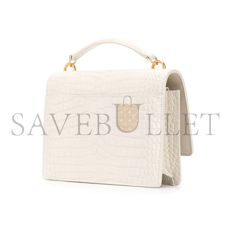 YSL SUNSET CHAIN WALLET IN CROCODILE-EMBOSSED SHINY LEATHER 533026DND1J9207 (19*14*5.5cm)