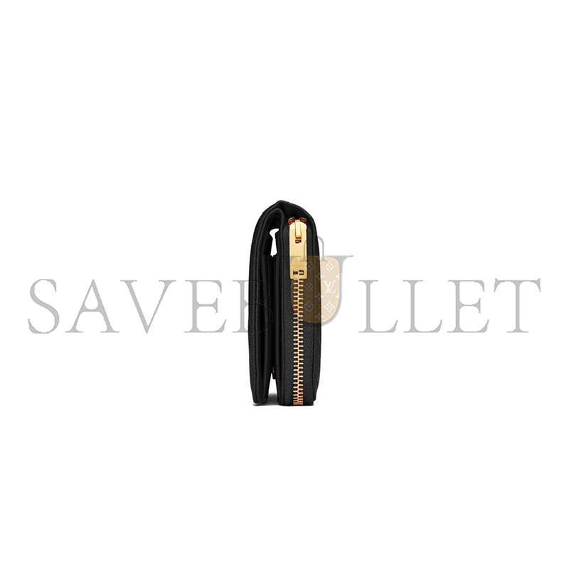 YSL CASSANDRE MATELASSÉ COMPACT ZIP AROUND WALLET IN GRAIN DE POUDRE LEATHER 668288BOW011000 (12*10*3cm) YSL CASSANDRE MATELASSÉ COMPACT ZIP AROUND WALLET IN GRAIN DE POUDRE LEATHER 668288BOW011000 (12*10*3cm)