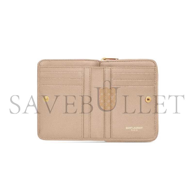 YSL CASSANDRE MATELASSÉ COMPACT ZIP AROUND WALLET IN GRAIN DE POUDRE LEATHER 668288BOW012721 (12*10*3cm) YSL CASSANDRE MATELASSÉ COMPACT ZIP AROUND WALLET IN GRAIN DE POUDRE LEATHER 668288BOW012721 (12*10*3cm)