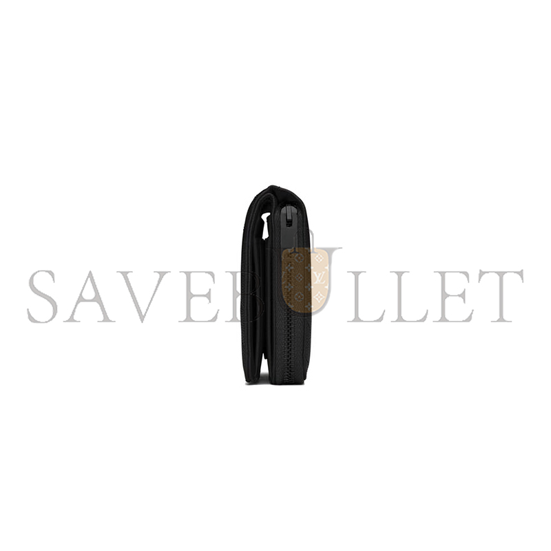 YSL CASSANDRE MATELASSÉ COMPACT ZIP AROUND WALLET IN GRAIN DE POUDRE LEATHER 668288BOW081000 (12*10*3cm) YSL CASSANDRE MATELASSÉ COMPACT ZIP AROUND WALLET IN GRAIN DE POUDRE LEATHER 668288BOW081000 (12*10*3cm)