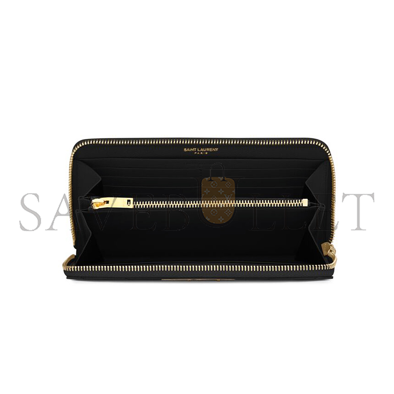 YSL CASSANDRE MATELASSÉ ZIP AROUND WALLET IN GRAIN DE POUDRE LEATHER 358094BOW011000 (19*9.5*2.5cm) YSL CASSANDRE MATELASSÉ ZIP AROUND WALLET IN GRAIN DE POUDRE LEATHER 358094BOW011000 (19*9.5*2.5cm)