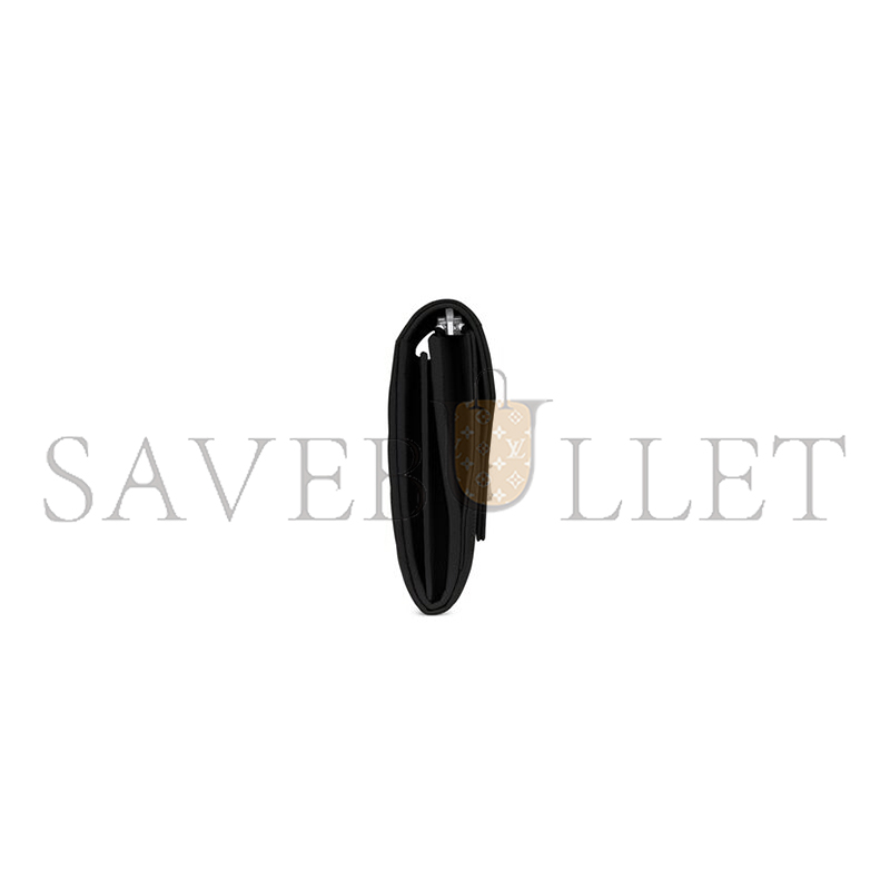 YSL CASSANDRE MATELASSÉ LARGE FLAP WALLET IN GRAIN DE POUDRE LEATHER 372264BOW021000 (19*11*3cm)