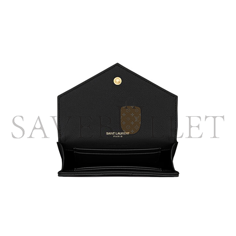 YSL CASSANDRE MATELASSÉ SMALL ENVELOPE WALLET IN GRAIN DE POUDRE LEATHER 414404BOW011000 (13.5*9.5*3cm) YSL CASSANDRE MATELASSÉ SMALL ENVELOPE WALLET IN GRAIN DE POUDRE LEATHER 414404BOW011000 (13.5*9.5*3cm)