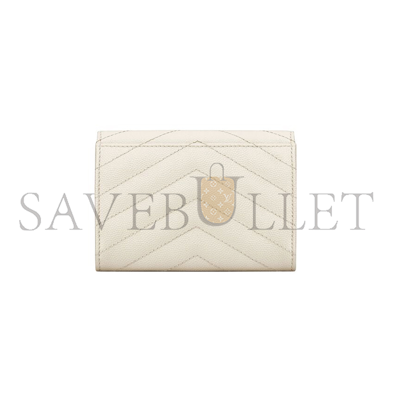 YSL CASSANDRE MATELASSÉ SMALL ENVELOPE WALLET IN GRAIN DE POUDRE LEATHER 414404BOW019207 (13.5*9.5*3cm)