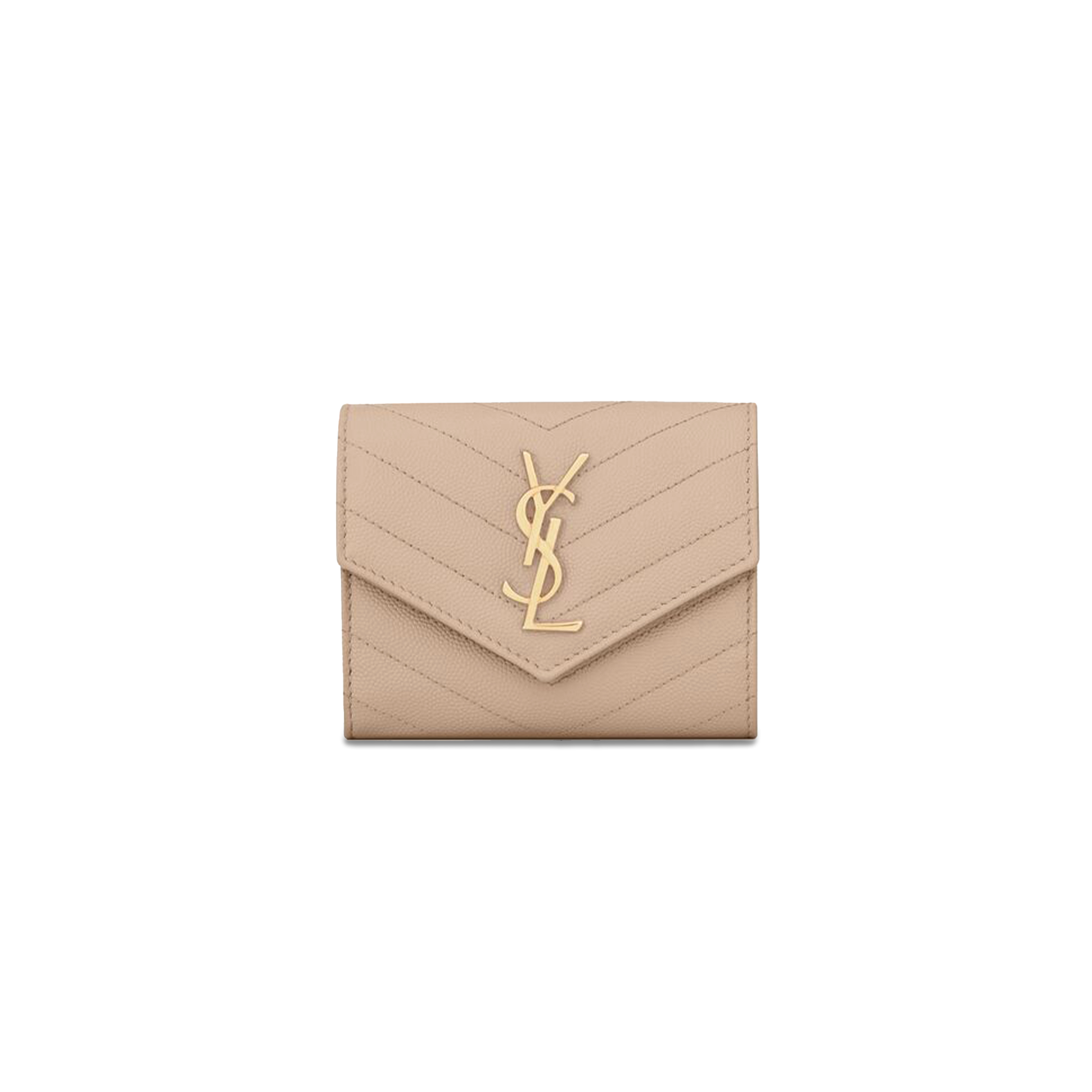 YSL CASSANDRE MATELASSÉ COMPACT TRI FOLD WALLET IN GRAIN DE POUDRE LEATHER 403943BOW012721 (12.5*10*2.5cm) YSL CASSANDRE MATELASSÉ COMPACT TRI FOLD WALLET IN GRAIN DE POUDRE LEATHER 403943BOW012721 (12.5*10*2.5cm)