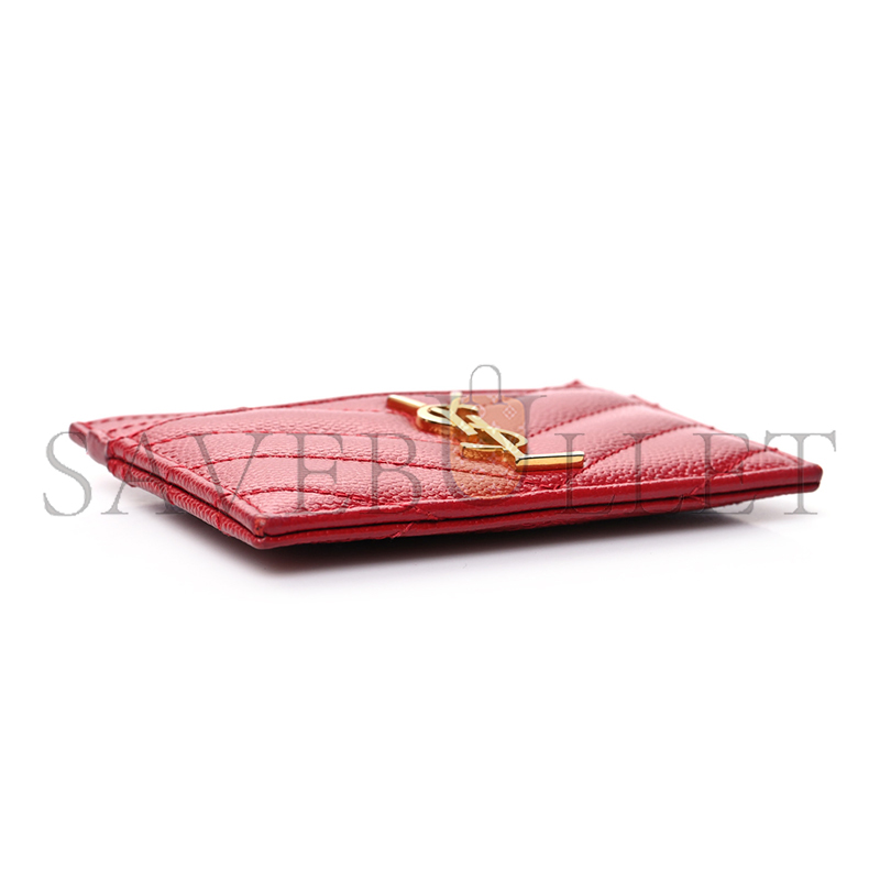 YSL CASSANDRE MATELASSÉ CARD CASE IN GRAIN DE POUDRE LEATHER 42329111000 (10.5*7.5*0.5cm)