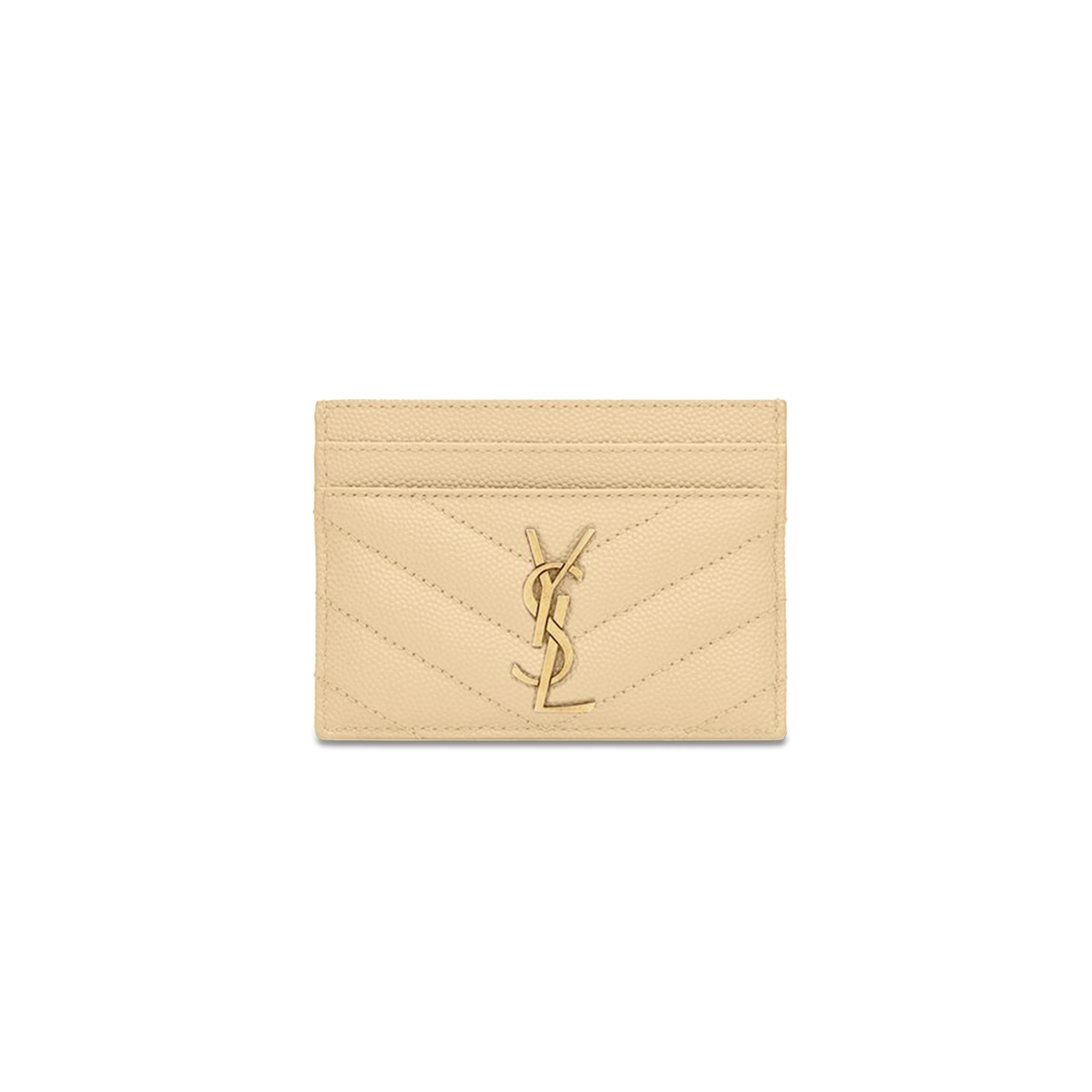YSL CASSANDRE MATELASSÉ CARD CASE IN GRAIN DE POUDRE LEATHER 423291211000 (10.5*7.5*0.5cm)