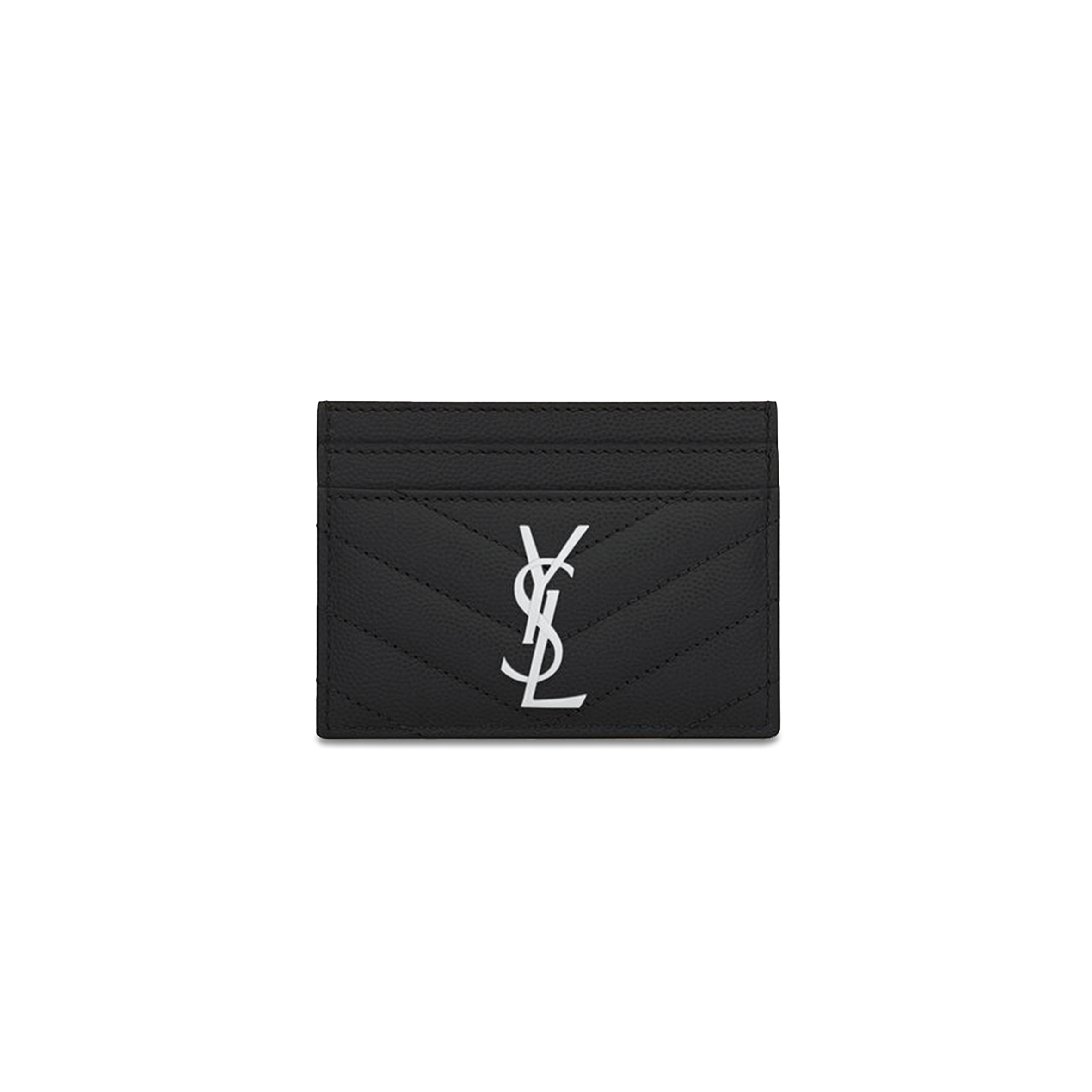 YSL CASSANDRE MATELASSÉ CARD CASE IN GRAIN DE POUDRE LEATHER 423291BOW021000 (10.5*7.5*0.5cm)