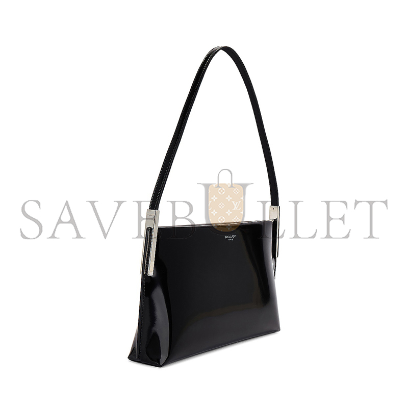 YSL SUZANNE RIGID SHOULDER BAG IN SHINY LEATHER 741637AAB9H1000 (30*14*4cm)
