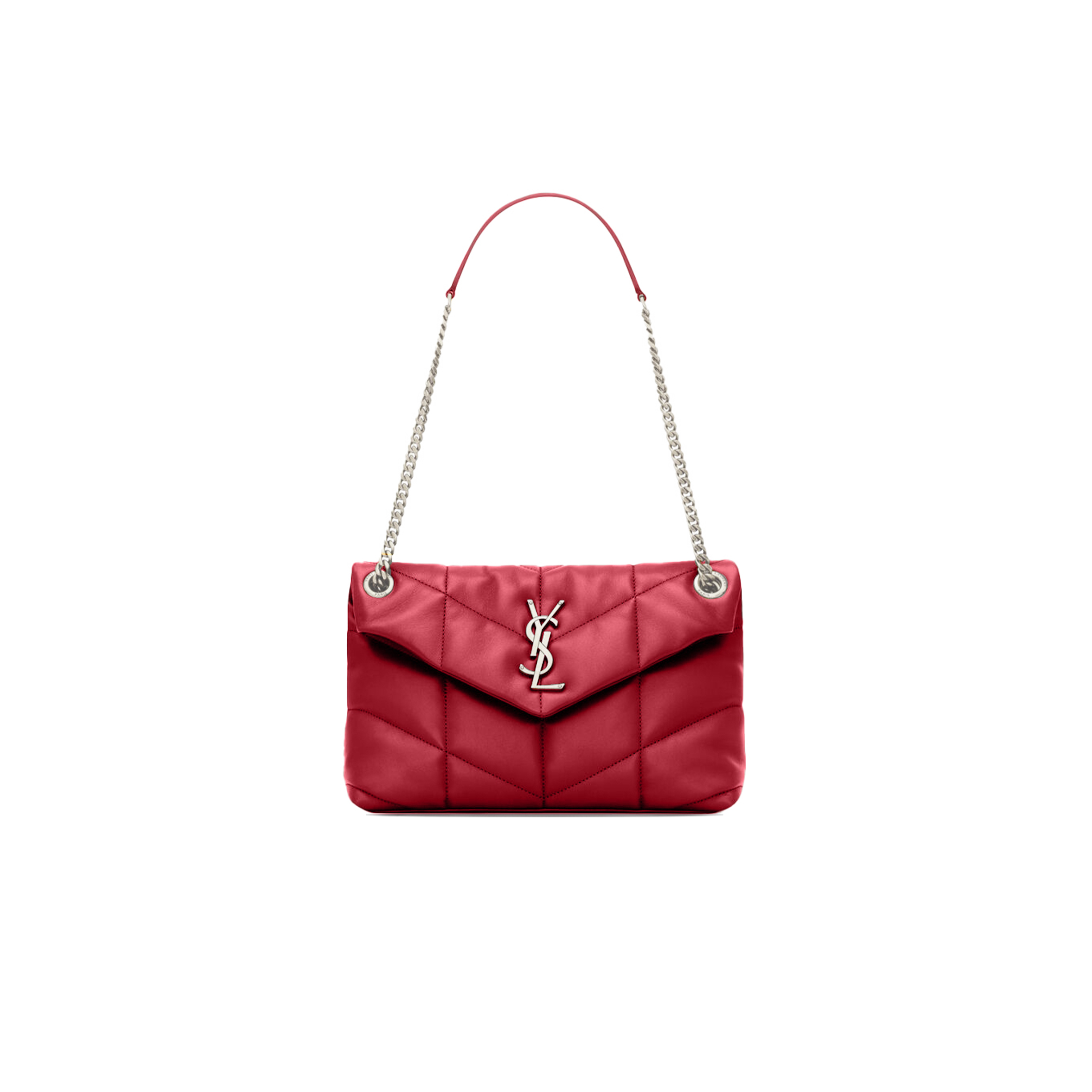 YSL PUFFER SMALL CHAIN BAG IN QUILTED LAMBSKIN 577476144201 (29*17*11cm)