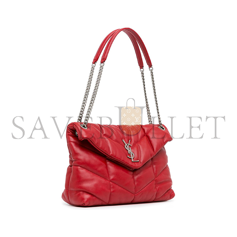 YSL PUFFER MEDIUM CHAIN BAG IN QUILTED LAMBSKIN 5774751EL006805 (35*23*13.5cm)