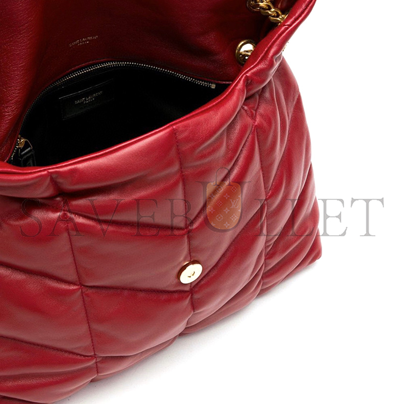 YSL PUFFER MEDIUM CHAIN BAG IN QUILTED LAMBSKIN 5774751EL076008 (35*23*13.5cm)